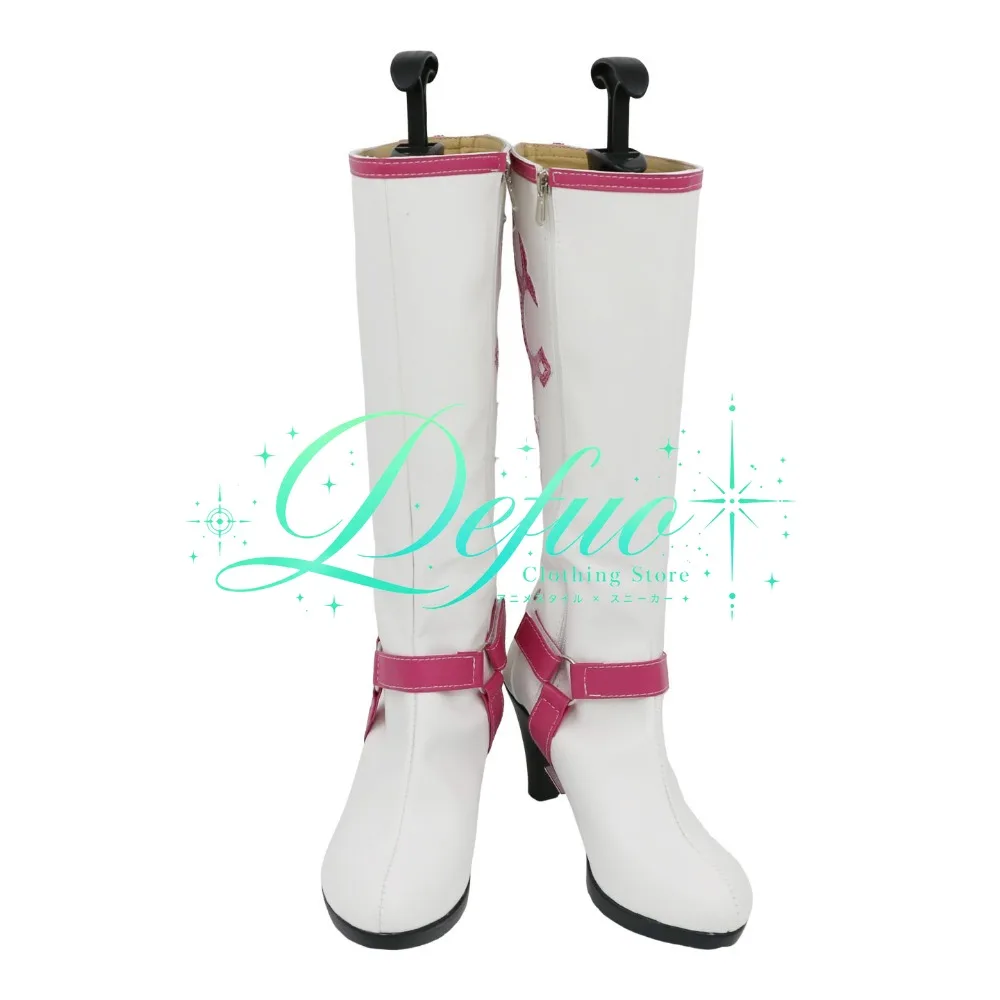 Final Fantasy Cindy Aurum Cosplay Shoes Anime Custom Game Battle Suit Halloween White Boots Accessories