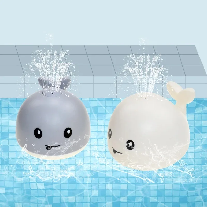 Baby LED Automatic Sensing Spray Ball Baby Whale Light Children's Bathroom Splashing Bath Toy