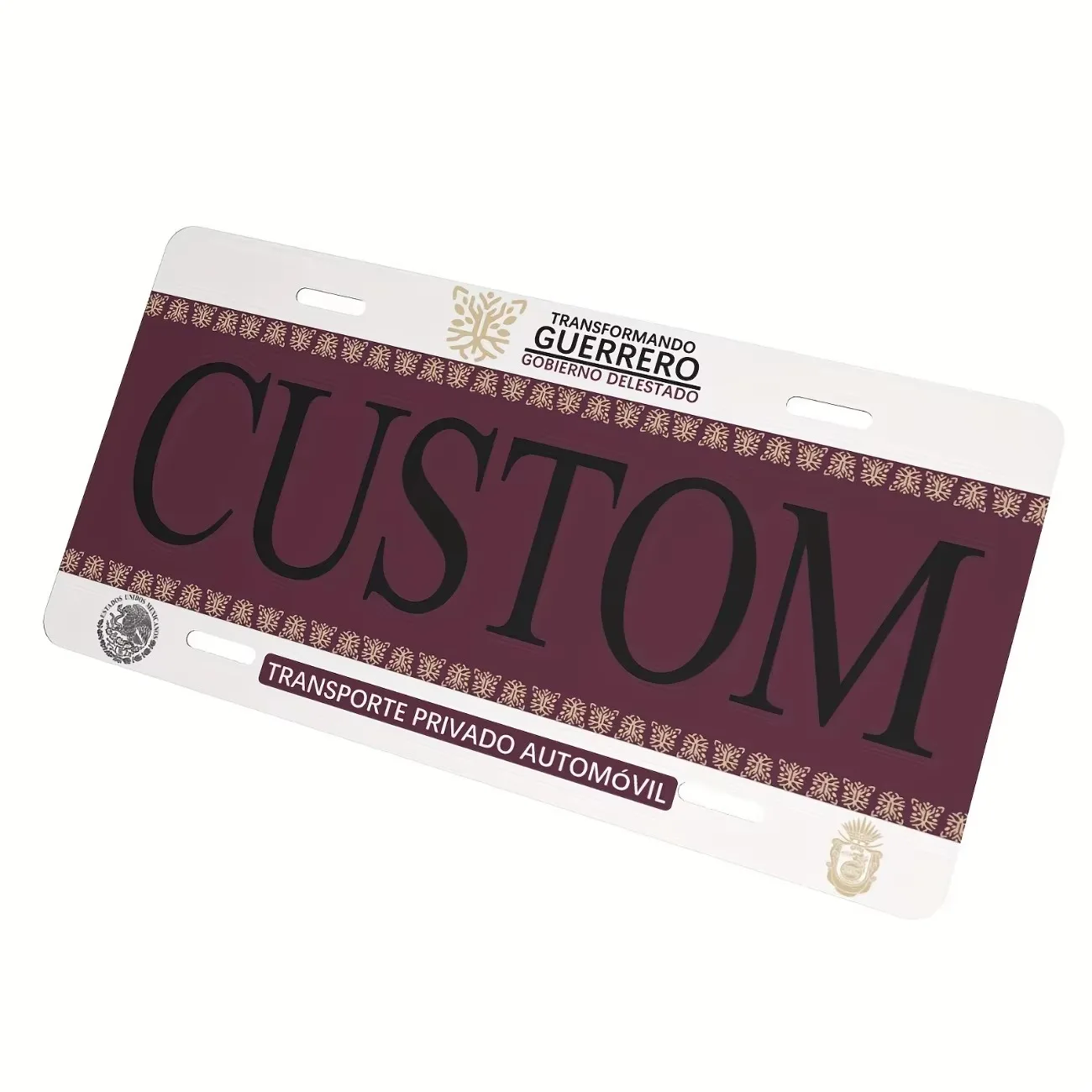 Customized Personalized Metal Sign, Mexico Guerrero State Style, Home Garage Decor ( Decoration Only )
