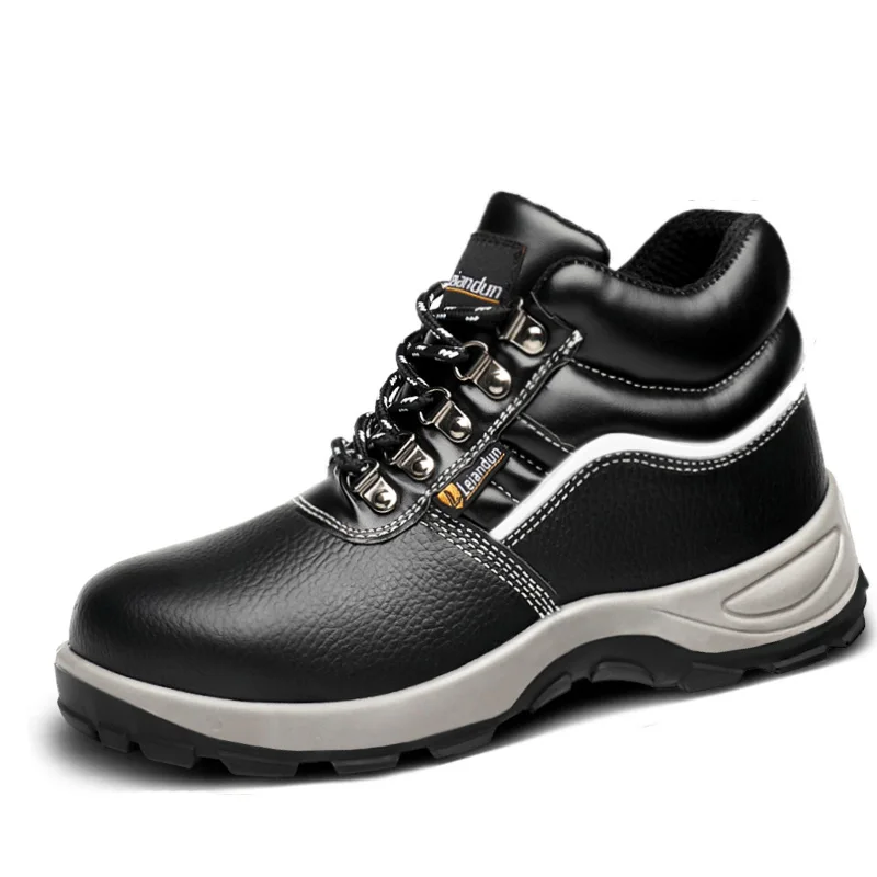 

Мужские повседневные теплые хлопковые стальные носки, рабочие защитные ботинки, рабочая безопасная обувь из натуральной кожи с мехом, зимняя безопасность, мужские ботильоны