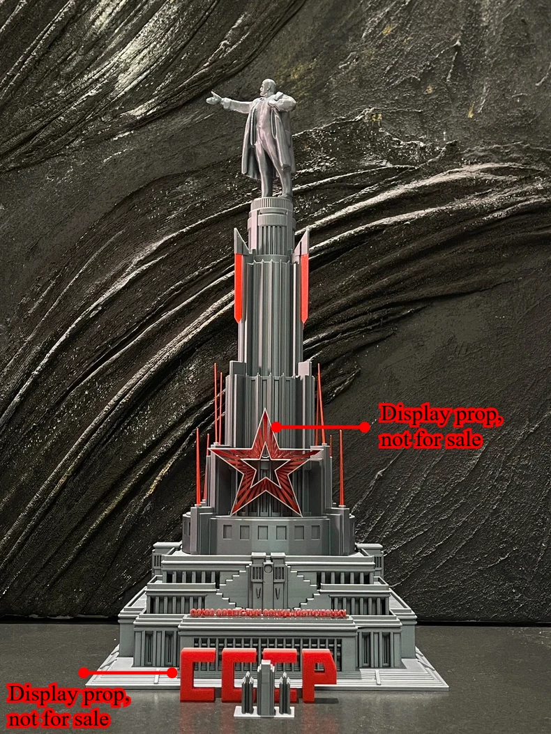 421mm Palace of The Soviets - 3D Printed Model Ornament Lenin Statue USSR CCCP Architecture Collectible Desk Decor