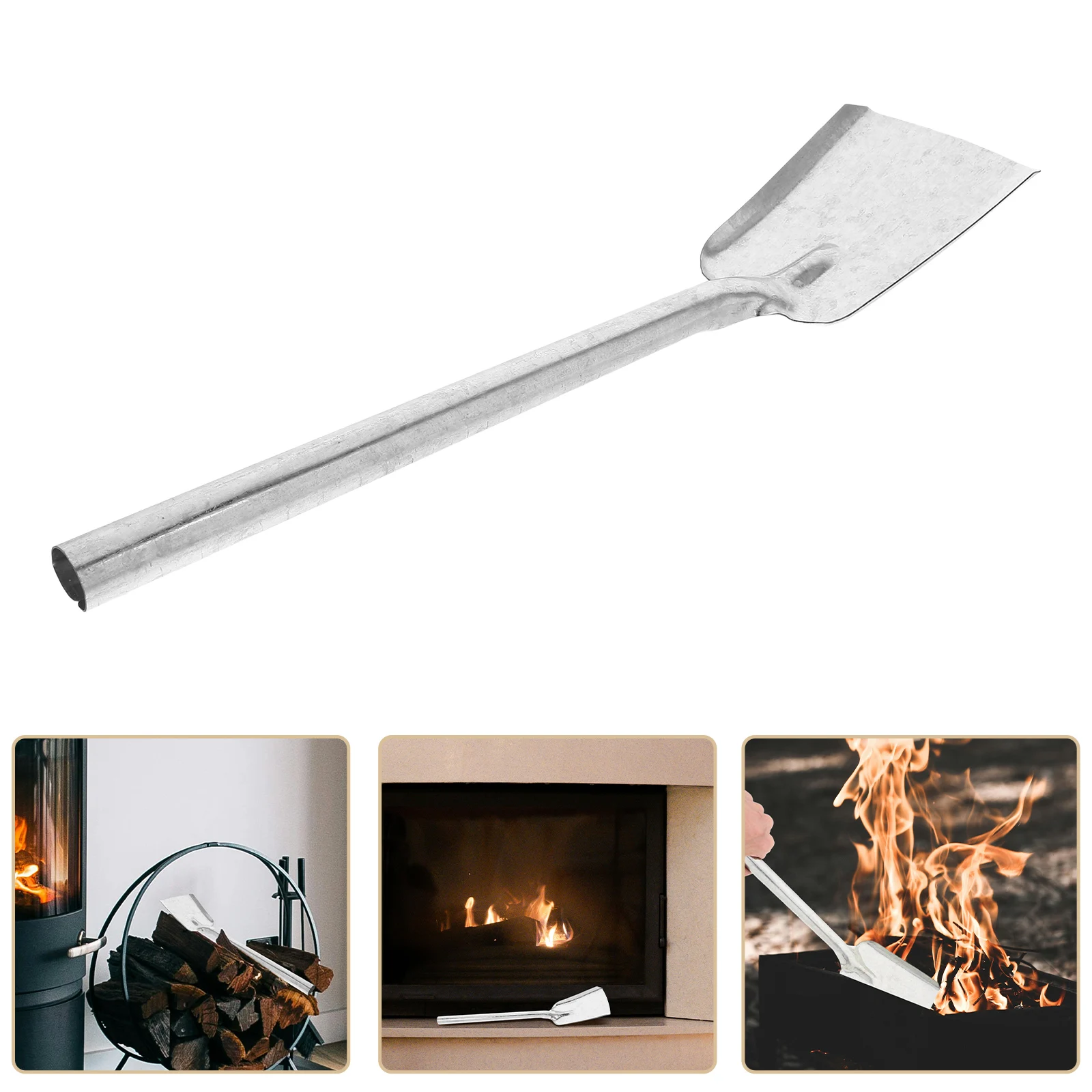

1pcs Coal Shovel Fine Workmanship Portable Metal Dust Pan For Ash Cleaning Stove Fireplace Gardening Bbq Kitchen Soil Spade