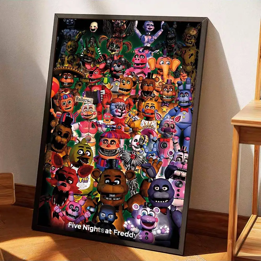Fnaf Five-nights-At-Freddys Classic DIY Sticky Poster Whitepaper Prints Posters Artwork Nordic Home Decor