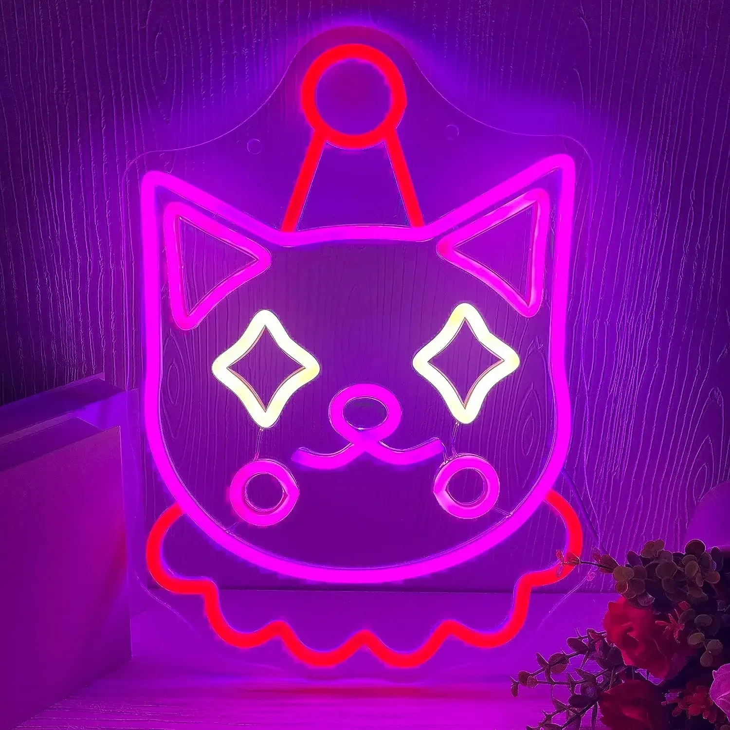 

Birthday Cat Neon Sign LED Neon Light Sign Wall Art Decor USB Dimmable for Game Room Bedroom Livingroom Bar Decor Birthday Gift