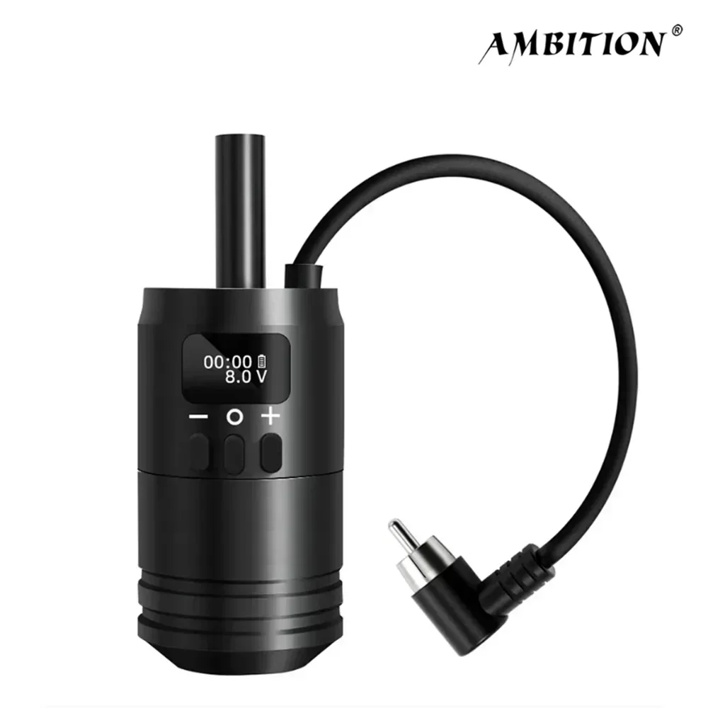 

Ambition Wireless Tattoo Battery Grip Power 1600mAh RCA Interface Portable 34mm Size For Cartridge Tattoo Machines