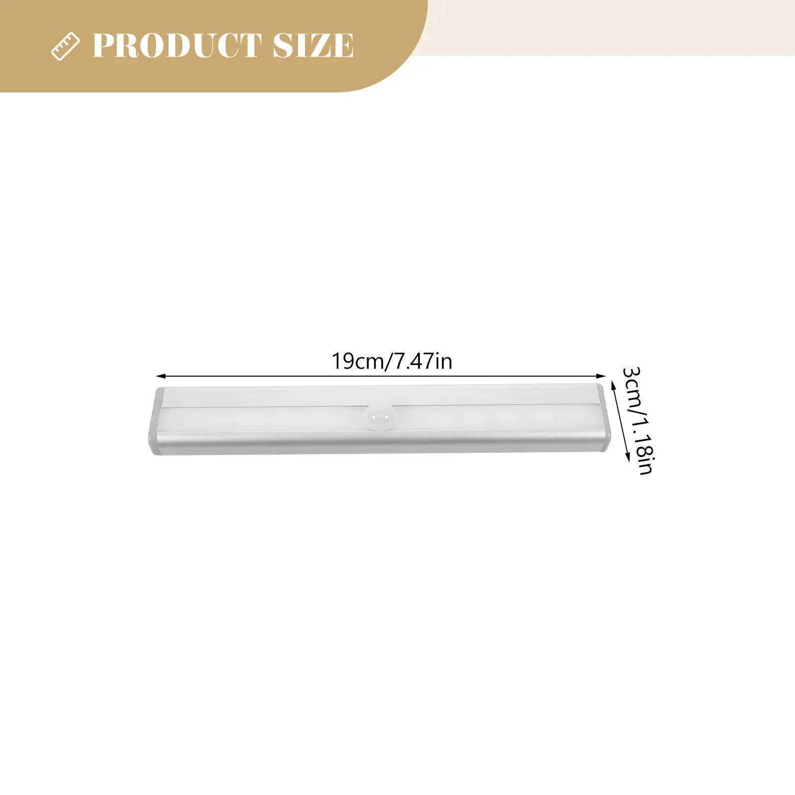 Wireless Motion Sensor LED Night Light Strip Auto On Off 20S Timer for Closets Stairs Cabinets Kitchens