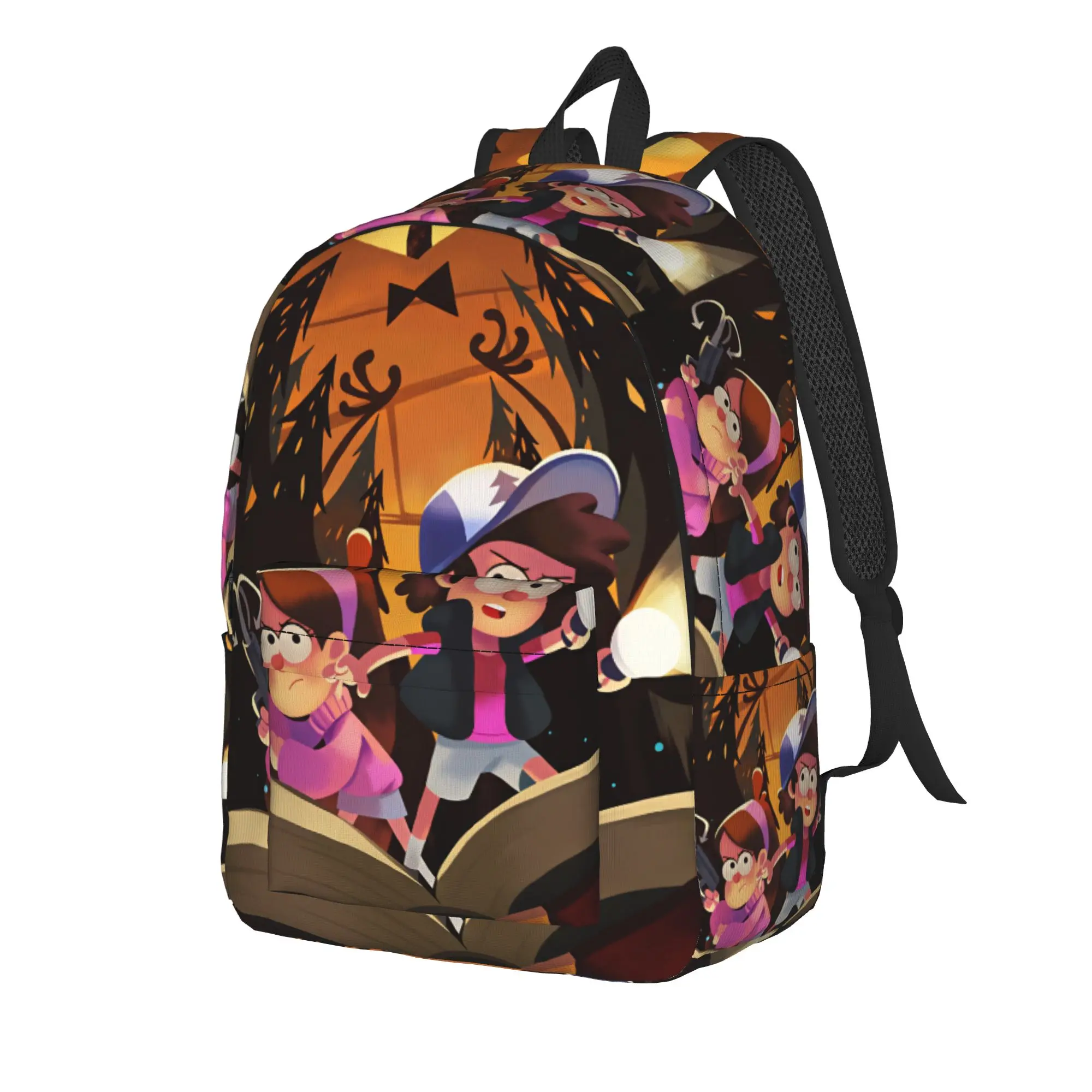 Cartoon G-Gravity Fall Backpack Male Bill Cipher Soft Backpacks Polyester Style School Bags Outdoor Style Designer Rucksack