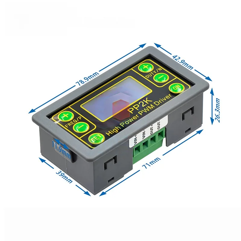 High-power PWM dimming motor speed control solenoid valve with adjustable pulse frequency, duty cycle, and cycle delay PP2K