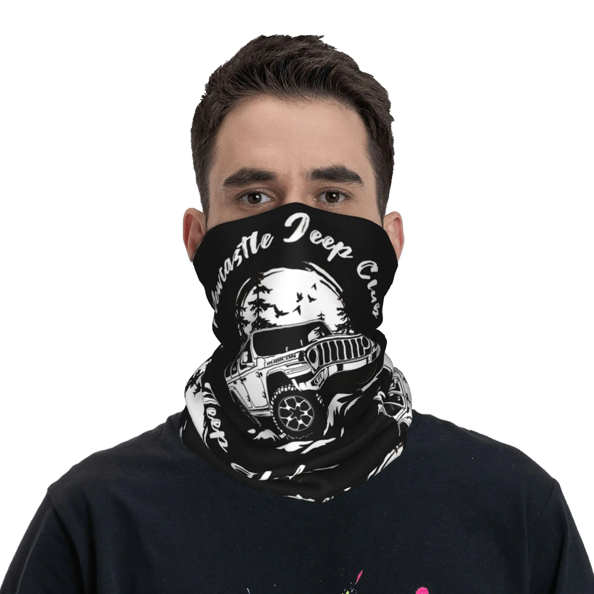 

Custom Off Road 4X4 Neck Gaiter Women Men UV Protection Winter Mountain Adventure Bandana Scarf for Cycling