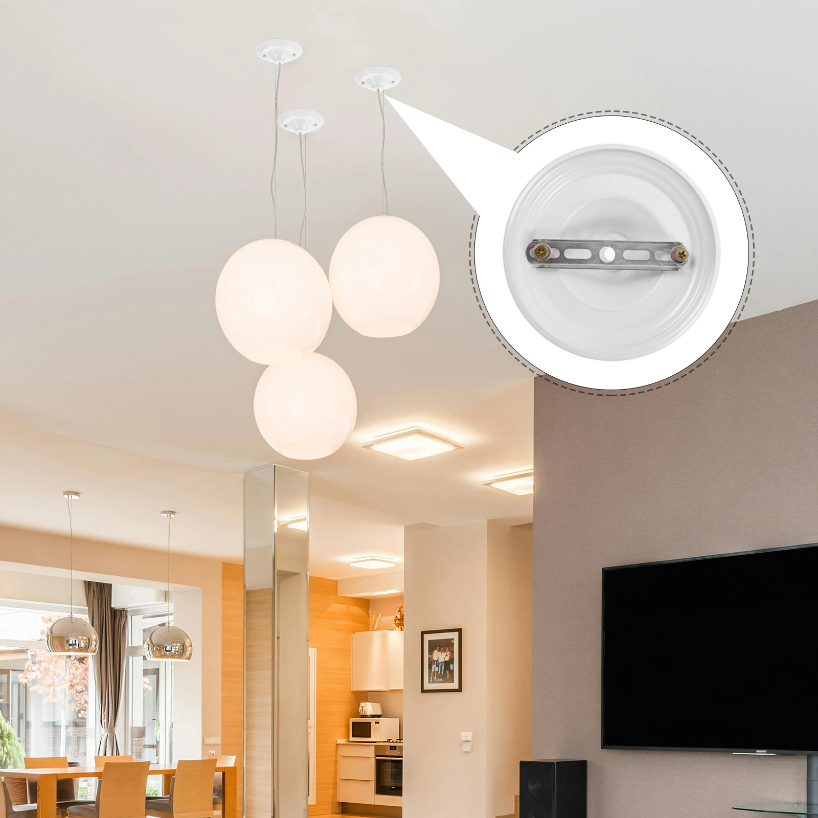 

Ceiling Lamp Canopy Plate Vintage Design Metal Cover For Home Office Mall Pendant Light Mounting Hardware