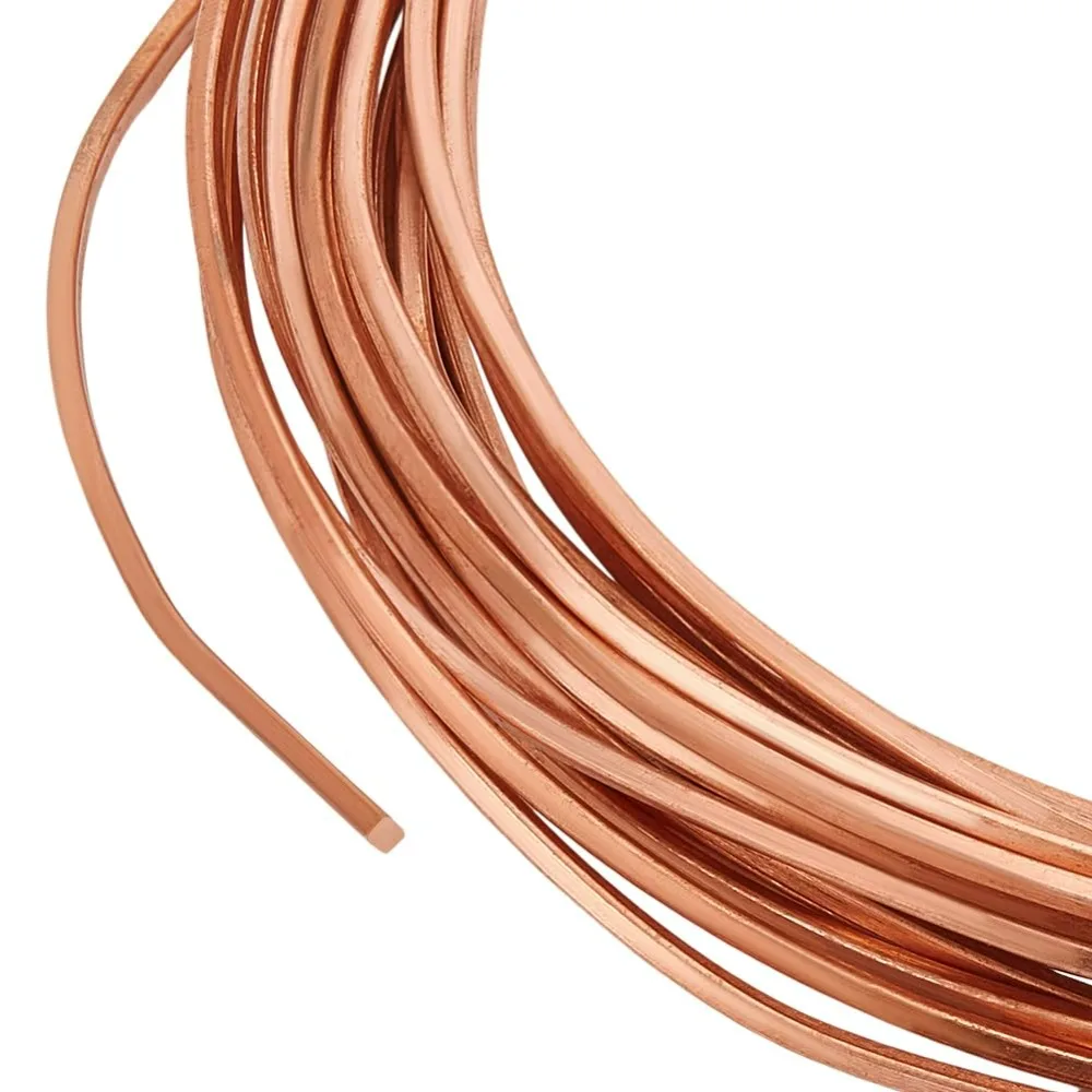 

19.7Ft Square Copper Wire 16 Gauge Pure Copper Wire Craft Wire for Jewelry Making Gem Metal Wrap Garden Sculpting Armature kit
