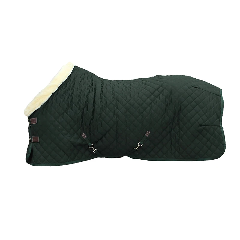 Winter Equestrian Outdoor Sports Sweat-Absorbing Thick Wool Windproof Horse Fleece Rug