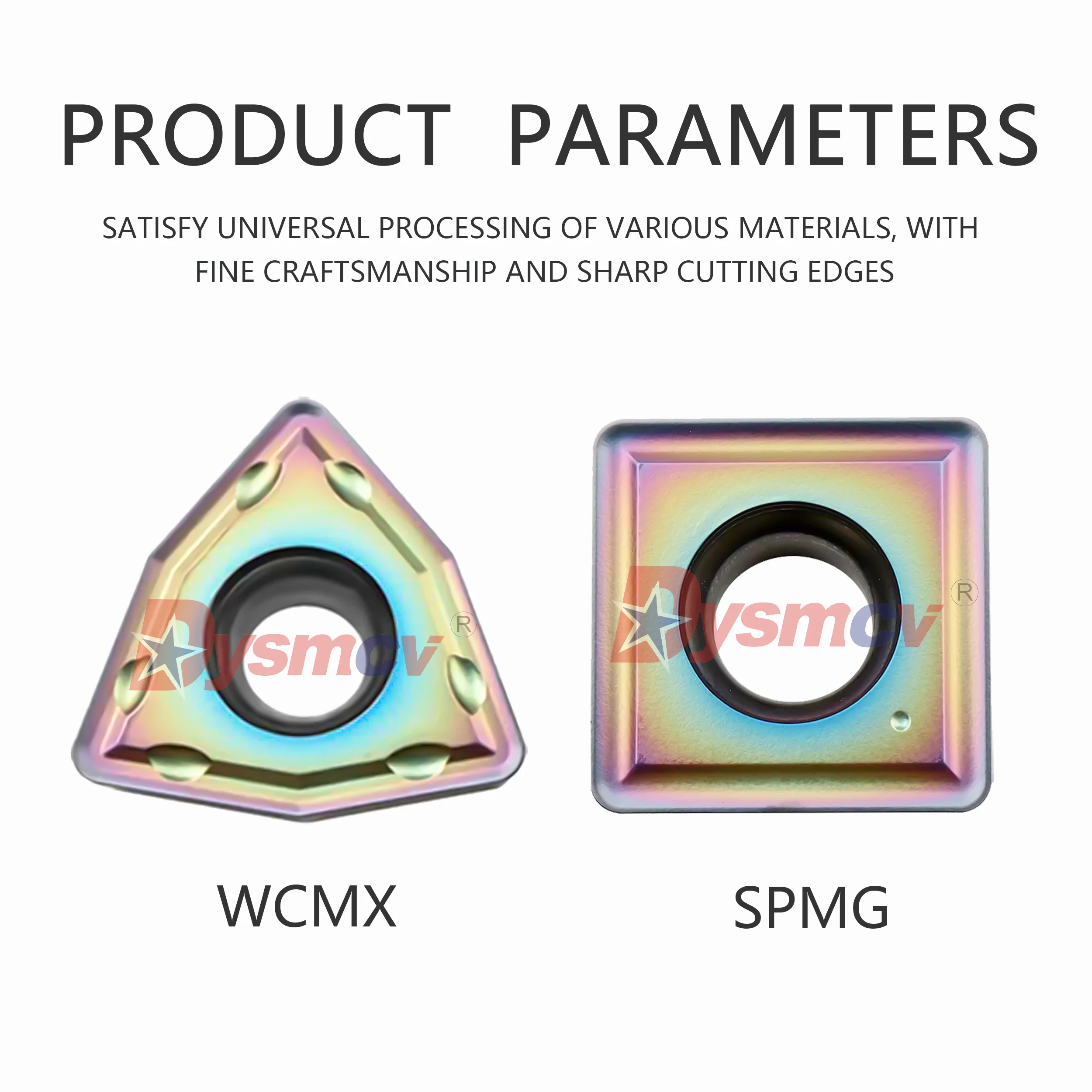 Ultra Hard เจ็ดสีเหล็กดับพิเศษ U-รูปแทรก WCMT080412-SF SPMG090408-TG SOMG00402-TG TF618 เครื่องกลึง CNC ใบมีด