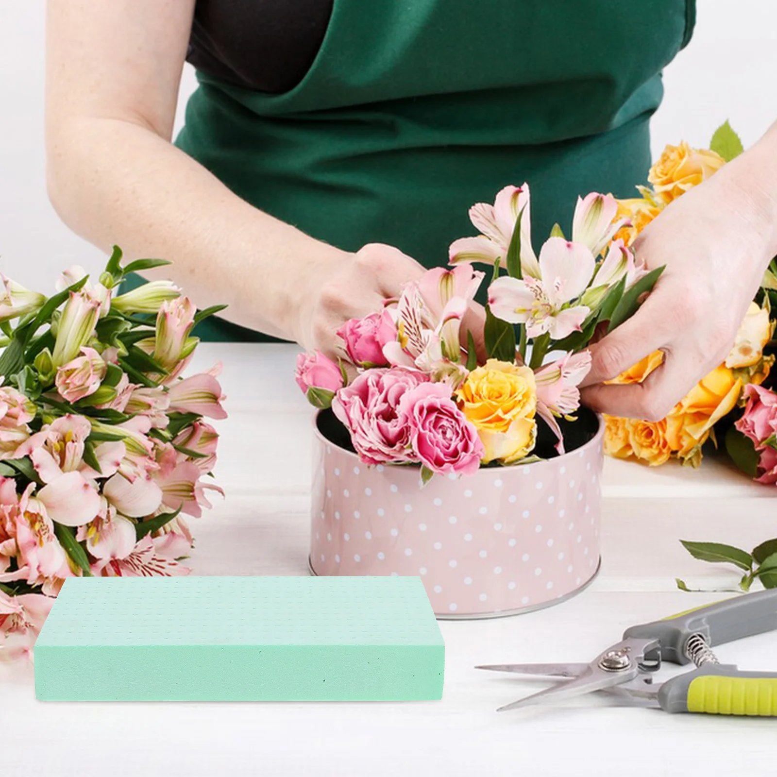 

Floral Foam Blocks Arrangement Supplies Double Layer Board Diy Bouquet Green Artificial Flower Brick