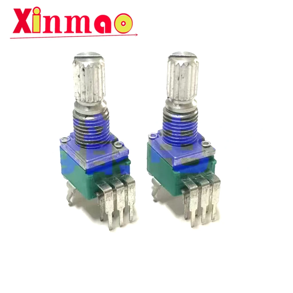 1PCS Taiwan made RK097 dual vertical potentiometer B50K/100K mixing console amplifier speaker volume adjuster 17MM