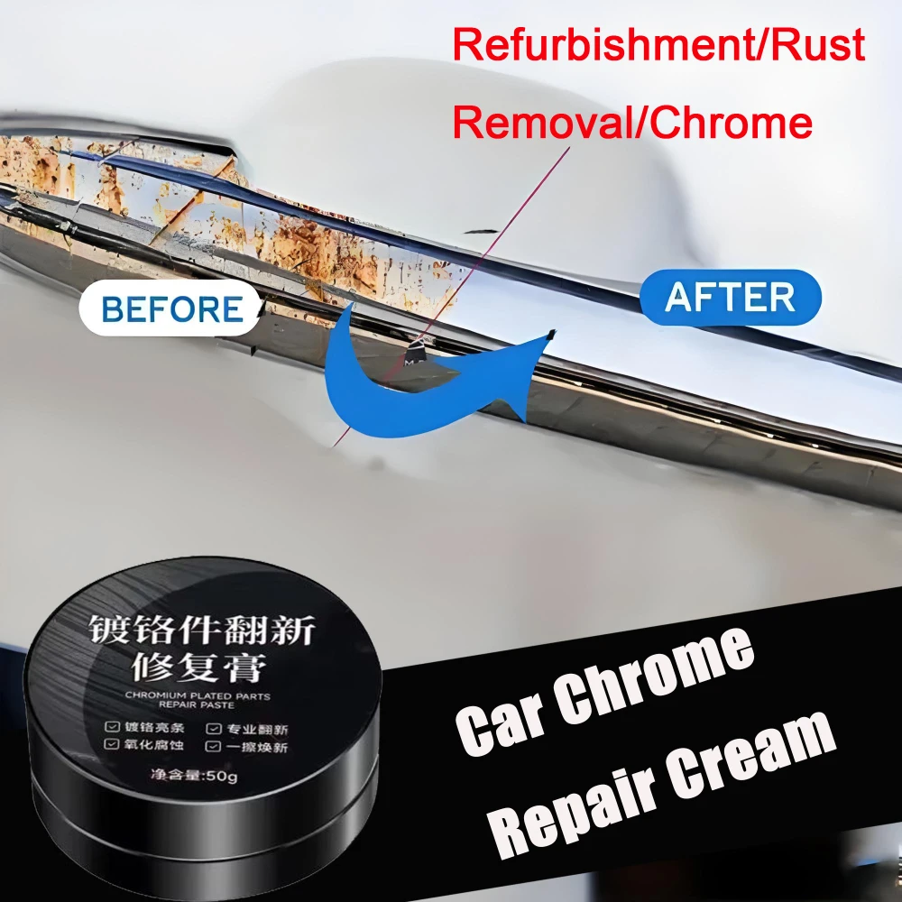 

Автомобильный хромированный ремонтный крем можно использовать для автомобильных дверных ручек, окон автомобиля, авто логотипов, инструменты для ремонта глинозема