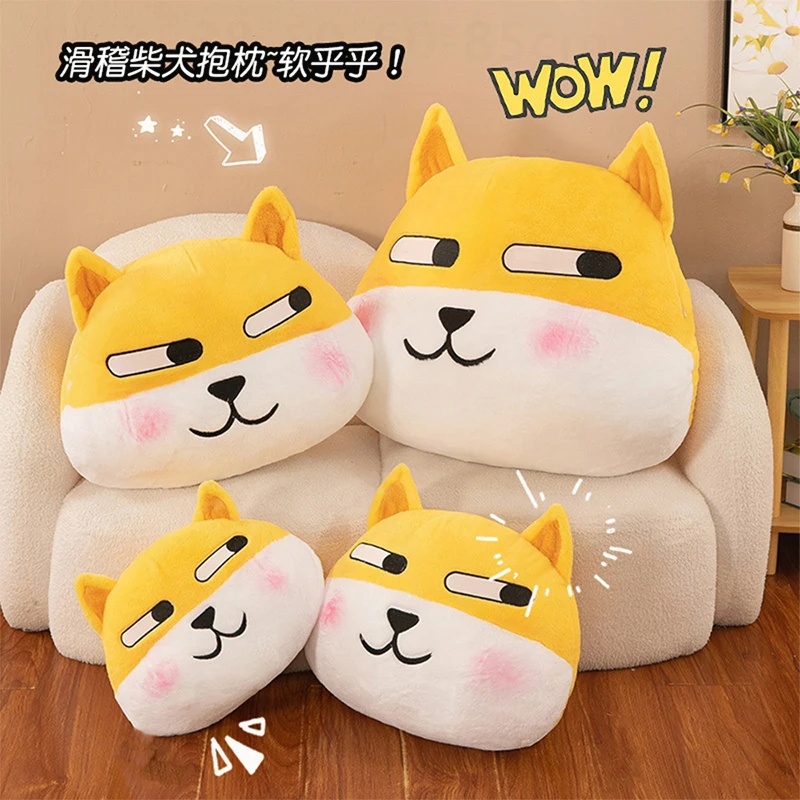 

Kawaii Plush Toy Cute Shiba Inu Stuffed Animal Funny Dog Pillow for Kids Birthday Xmas Gift Soft Cuddly Doll for Bed Sofa Decor