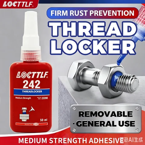 LOCTLF 242 Threadlocker Medium Strength Thread Locker Anti Rust Blue Thread Locking Agent Adhesive Caulk Adhesives Sealer