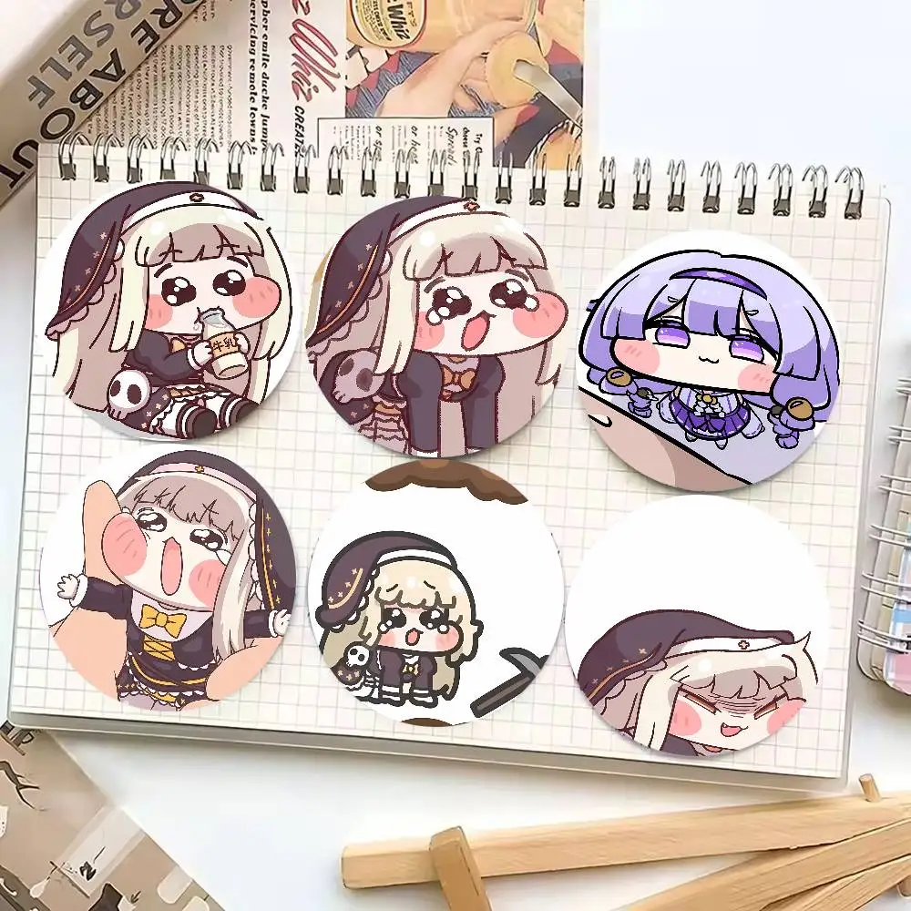 Popular Chibi Game Funny T-Trickcal Badge Metal Brooch for Bag Clothes Hat Decor Cosplay Accessories Gifts