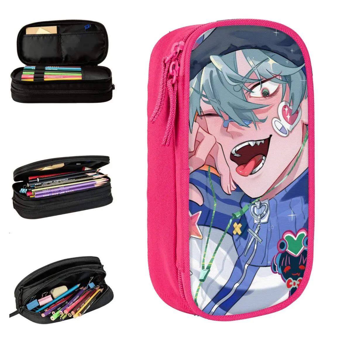 

Пеналы Alien Stage в стиле аниме, модная сумка-держатель для ручек, студенческие школьные косметические пеналы большой емкости