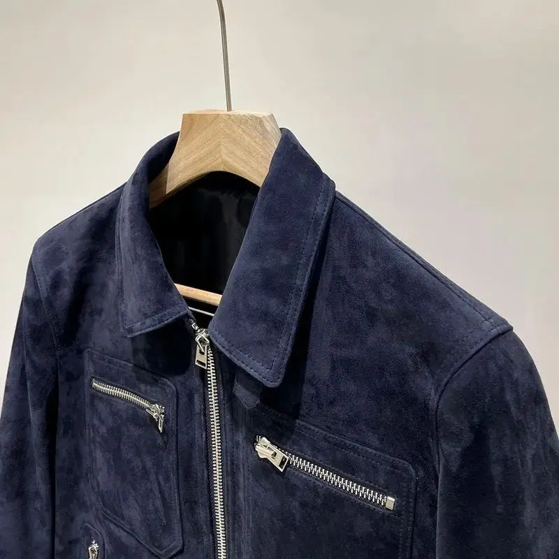 سترة رجالي Harajuku الراقية الخريف الشتاء موضة التلبيب معطف دراجة نارية الكورية سليم صالح ملابس خارجية العصرية ملابس رجالية غير رسمية نمط #6