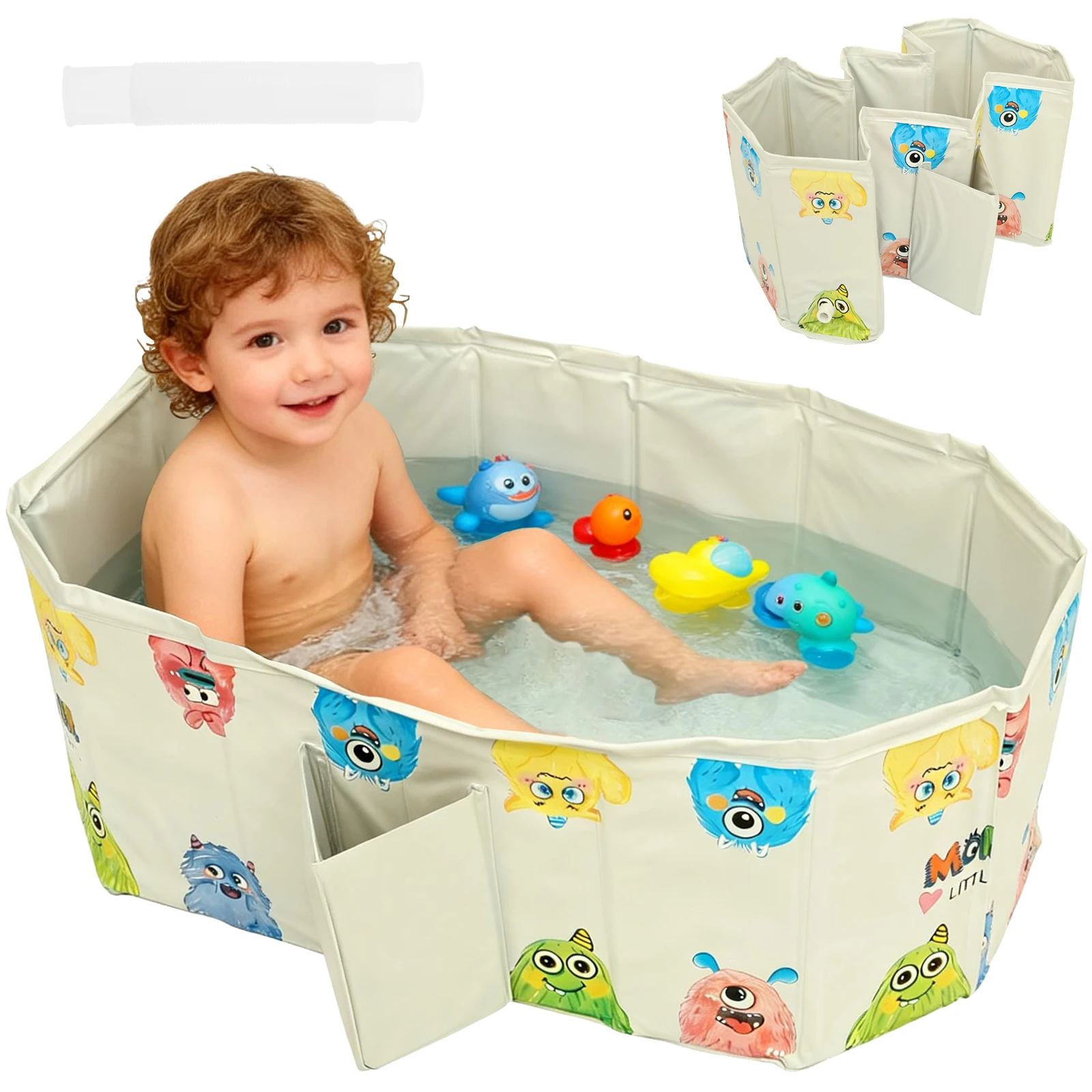 Foldable Baby Bath Tub Thickened Large Size Portable Kids Collapsible Bathing Bucket Newborn Child SPA Hot Bathtub Bathroom Pool