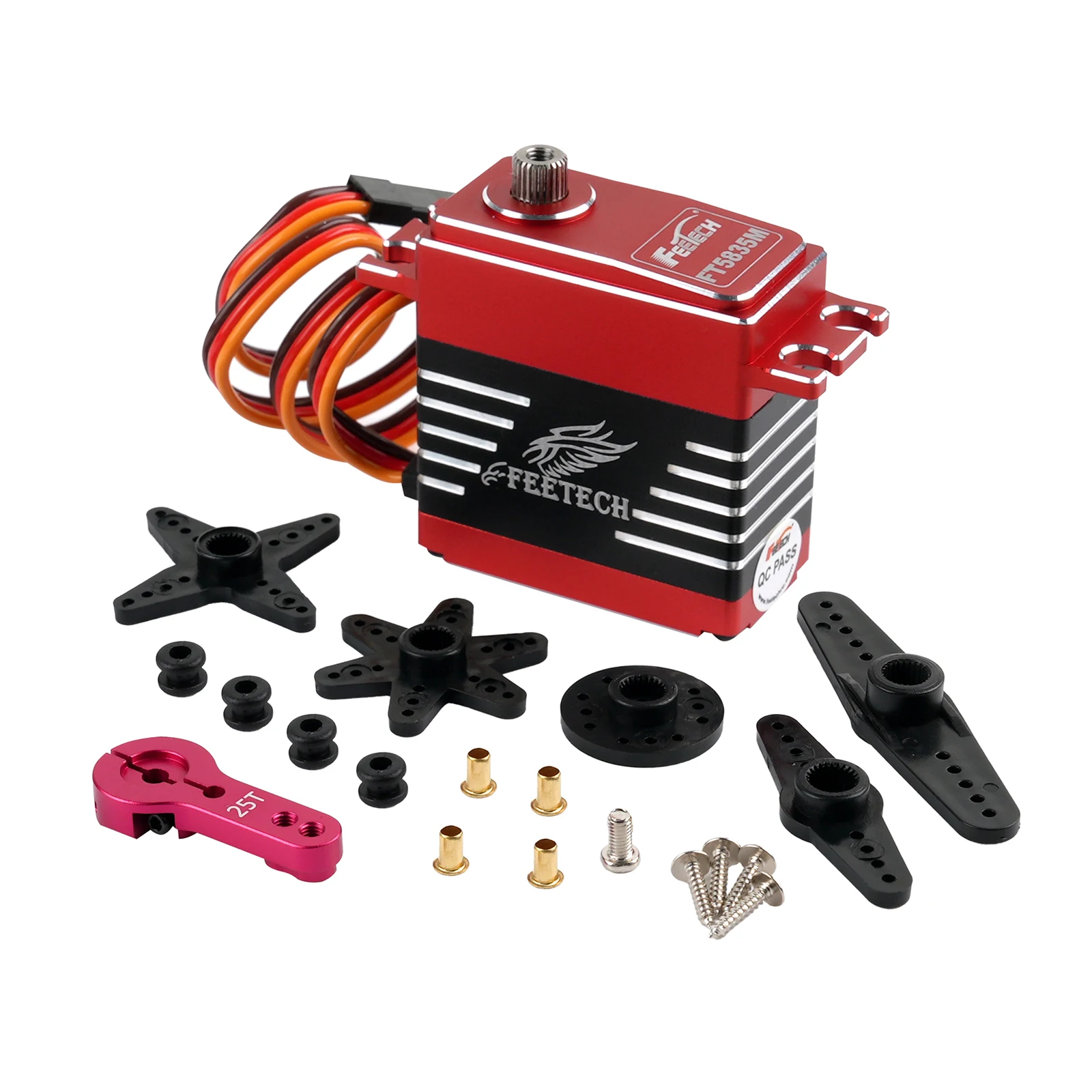 Feetech FT5835M Digital Servo 7.4V 35KG 180 Degree High Speed Large Torque Metal Gear 25T Arm For RC Baja Car Boat DIY Robot Arm