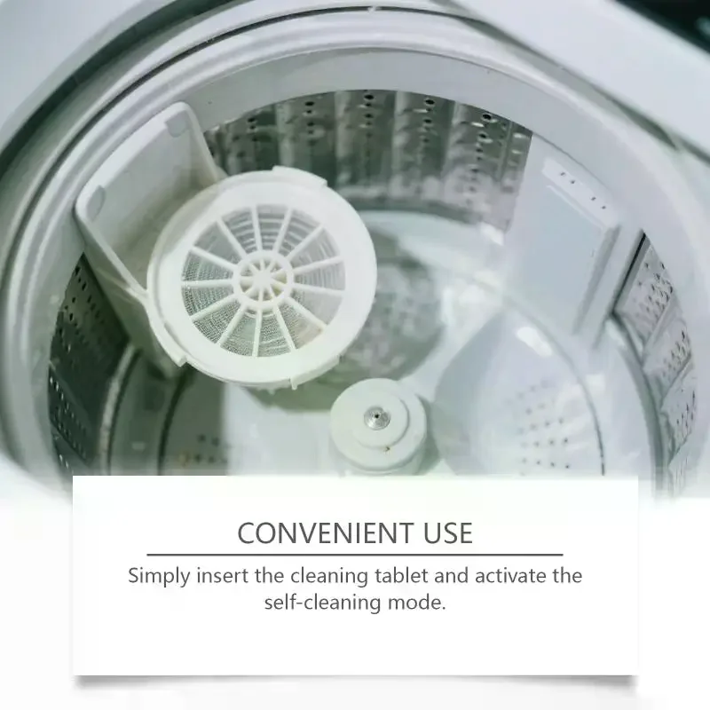 Washing Machine Cleaning Tablets - Gentle Stain and Scale Removal Effervescent Tablets Household Washing Machine Daily Cleaning