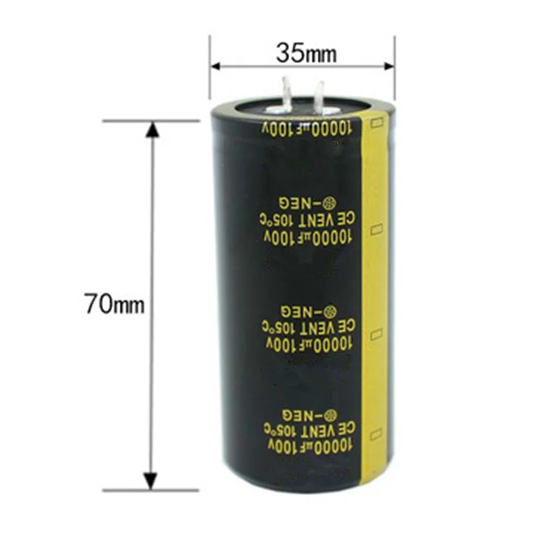 Imagem -02 - Capacitor Eletrolítico Audio 100v10000uf 35x70 mm 100v 10000uf do Capacitor Eletrolítico de 25 Peças para o Amplificador do Filtro