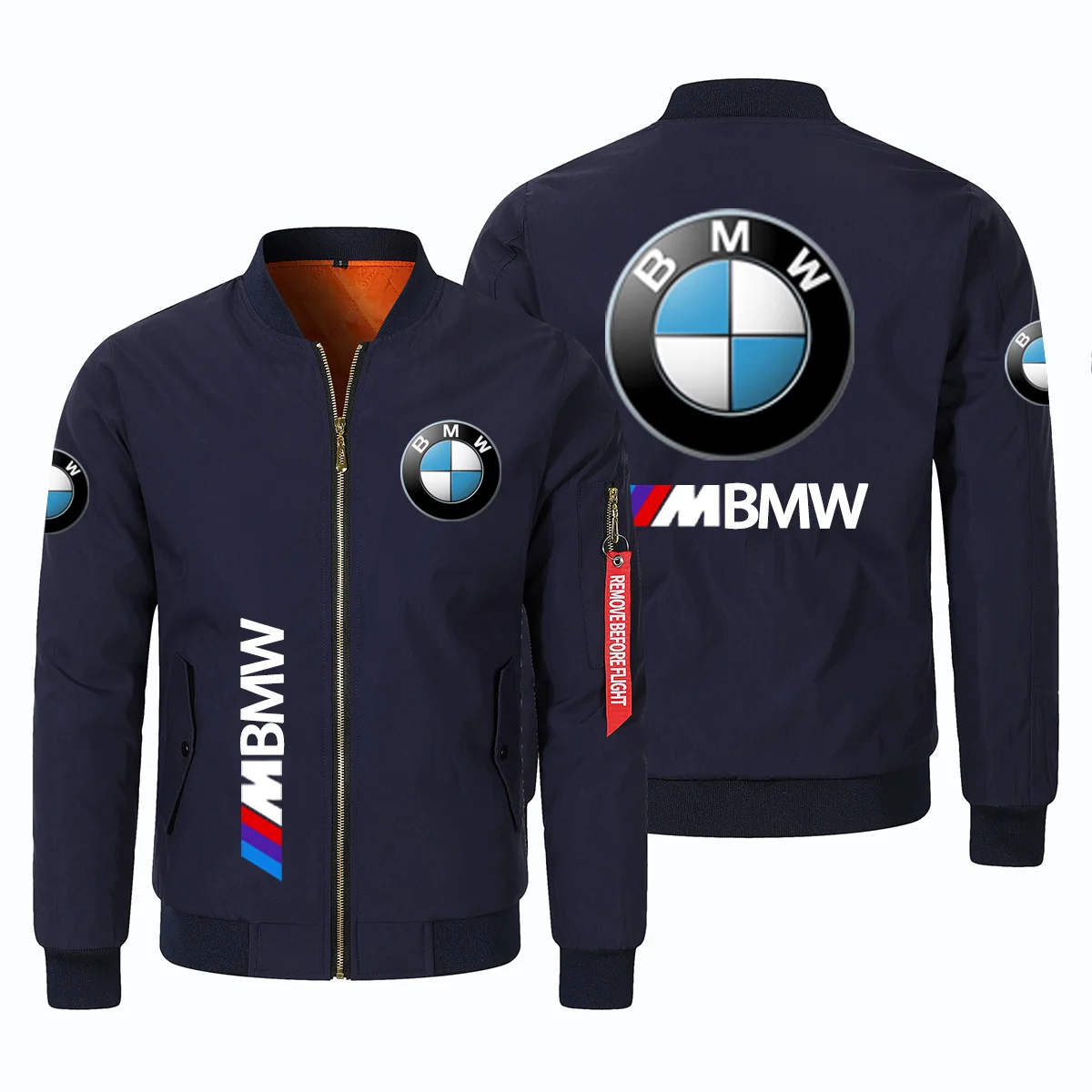 BMW Logo Zipper Jacket 2025 New BMW Flight Jacket Motorcycle Thick Coat For Men And Women Winter Clothes With Fleece BMW Jacket