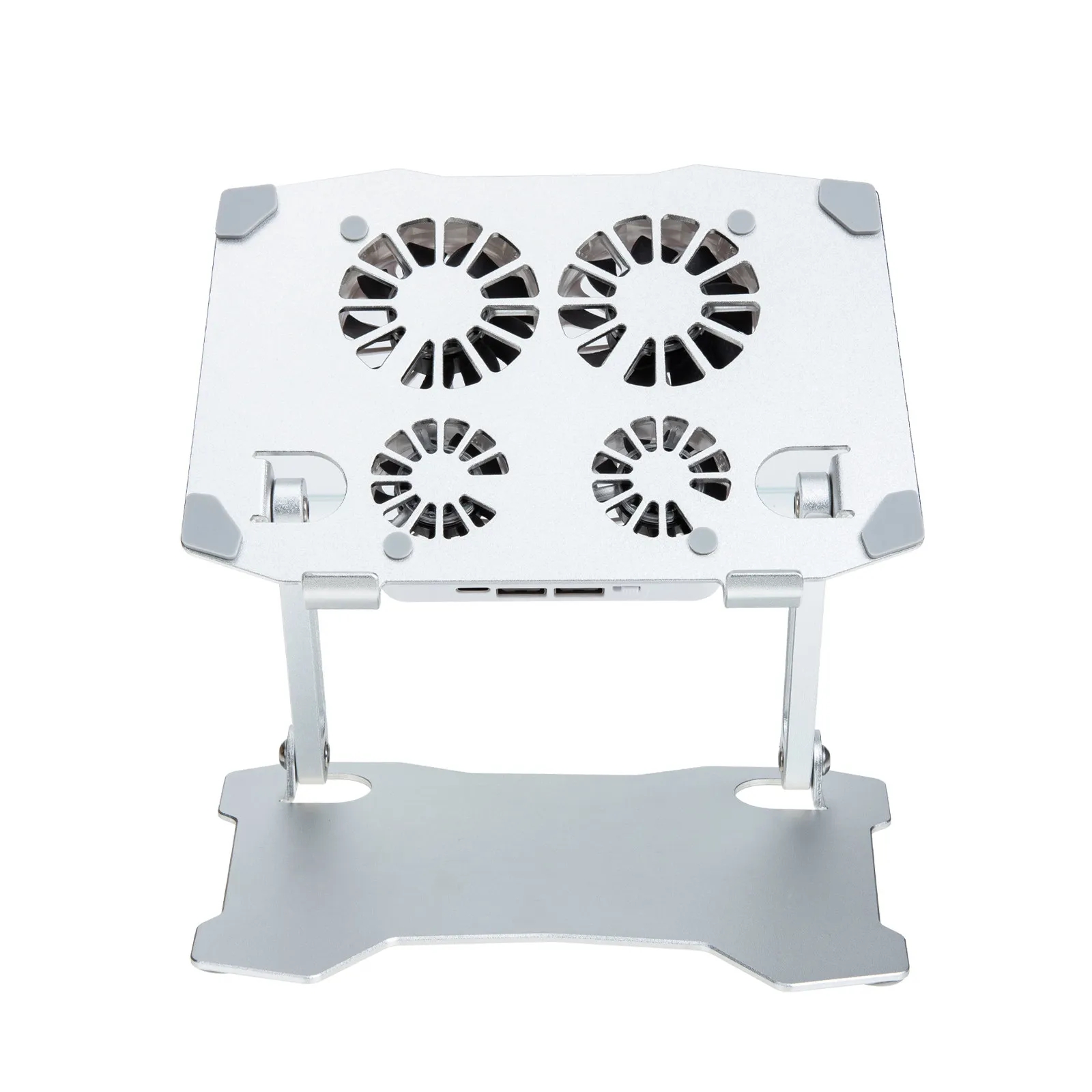 Laptop Cooling Stand with 4 Silent Fans 180 Degree Adjustable Holder USB Type C Ports Anti Scratch Portable