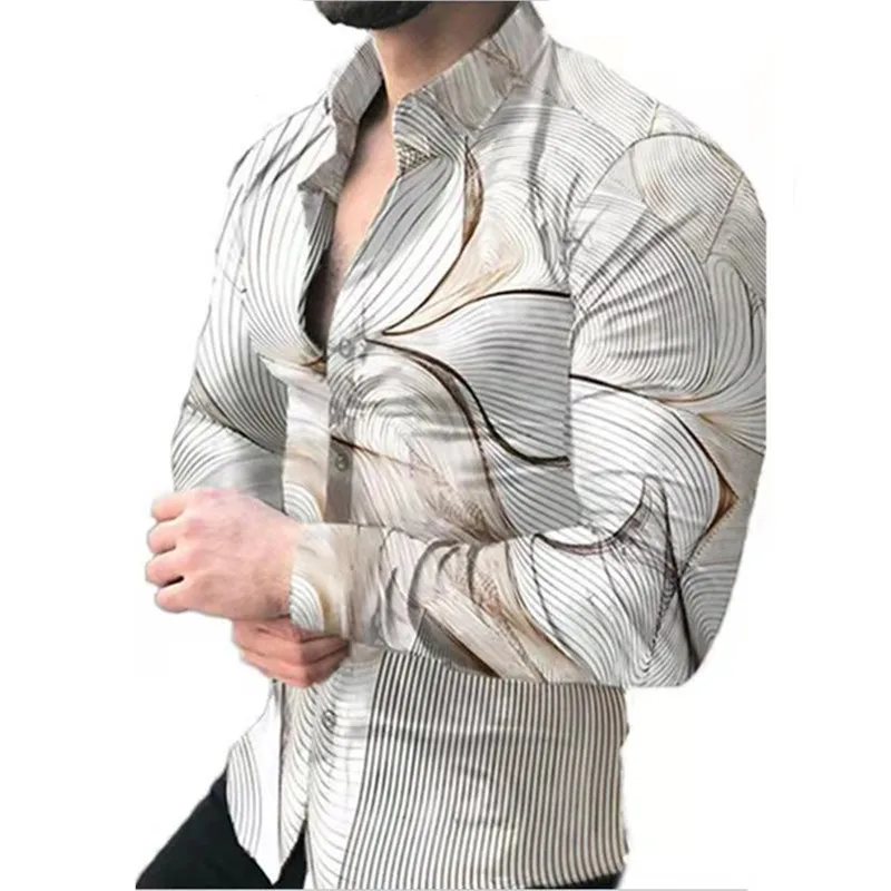 KPOP Fashion Style Harajuku Slim Fit Tops Loose Casual All Match Shirt Printed Cardigan Button Korean Style Long Sleeve Blusa