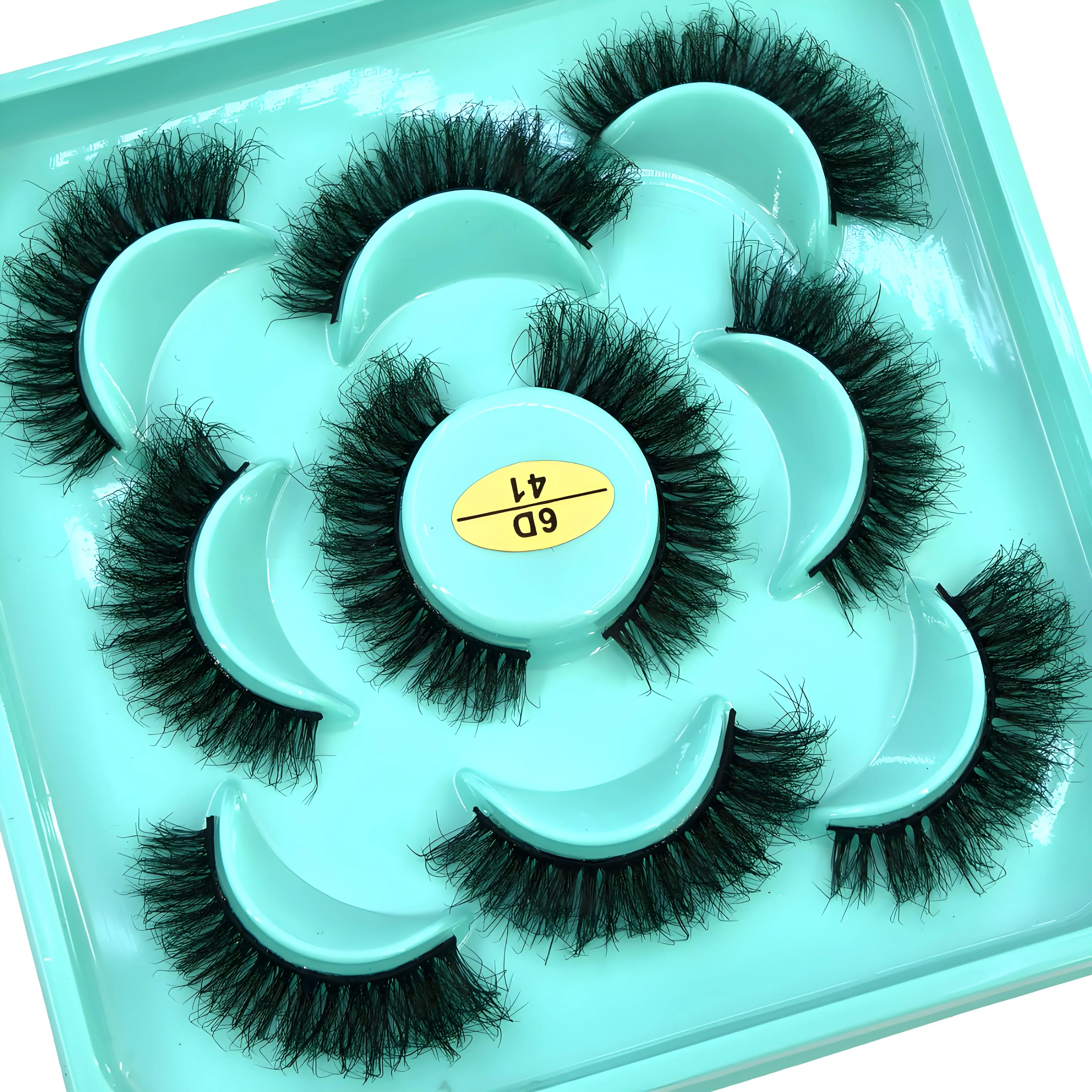 HBZGTLAD Ciglia finte Soffici ciglia di visone Cat Eye Strip Pack Ciglia finte che sembrano estensioni 8D Ciglia completamente drammatiche