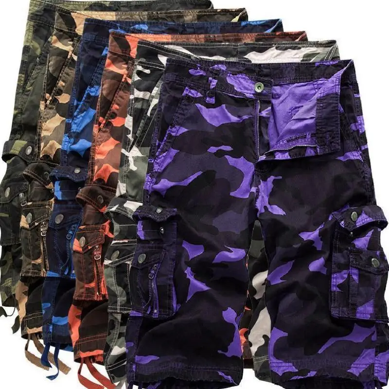 

Men's Large Size Loose Fit Camouflage orts Multi-Color New Sle Spring Vintage Ciwalk Nine-Piece Pants