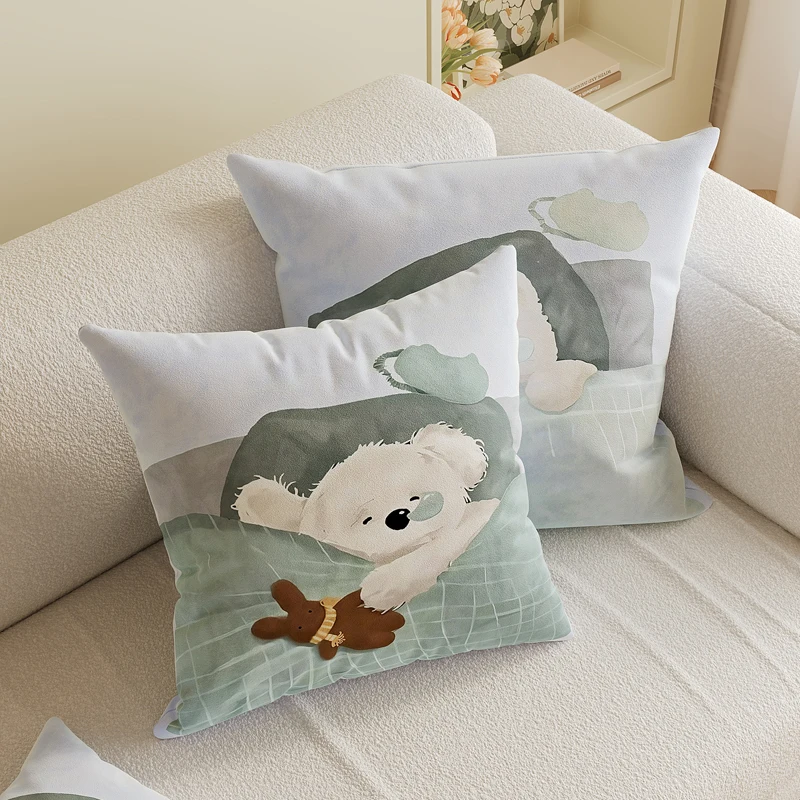 Cartoon Pillow Home Sofa Backrest Cushion with Core High-End Feeling Bedroom Bed Head Pillow Homestay Floating Window Pillow