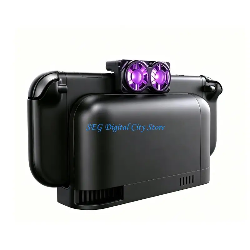 U75B Quick Attach Heat Fan Accessory for Handheld Game System with Two Fan Rear Mount Build and Black Shell Outer Finish