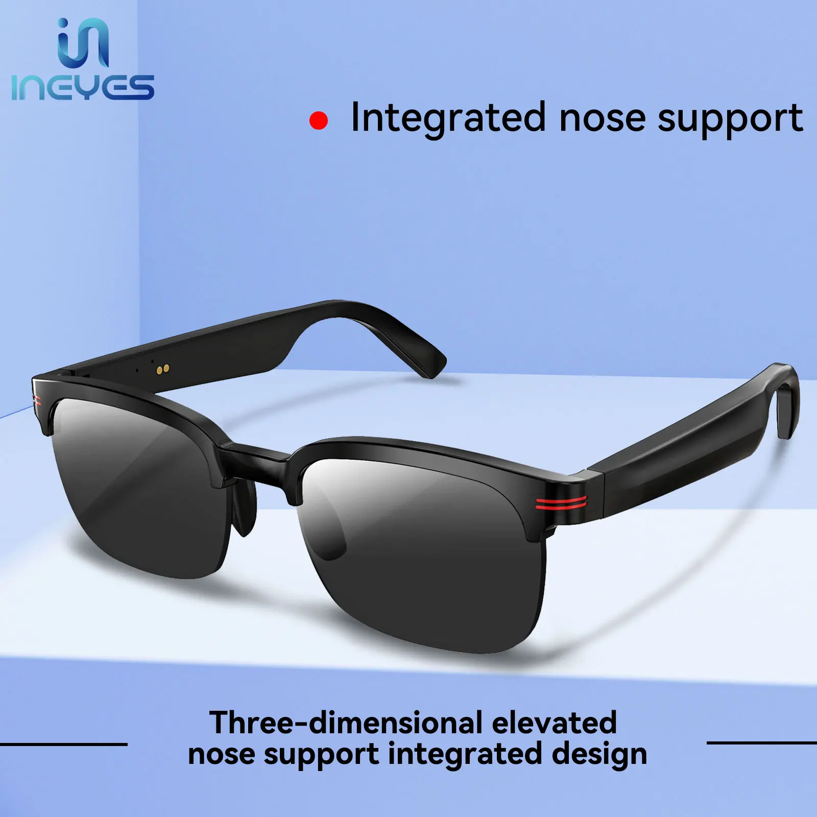 

INEYES 2025 New Smart Glasses Polarized Sunglasses Bluetooth Speaker Wireless Glasses UV Protection Glasses with Music Control