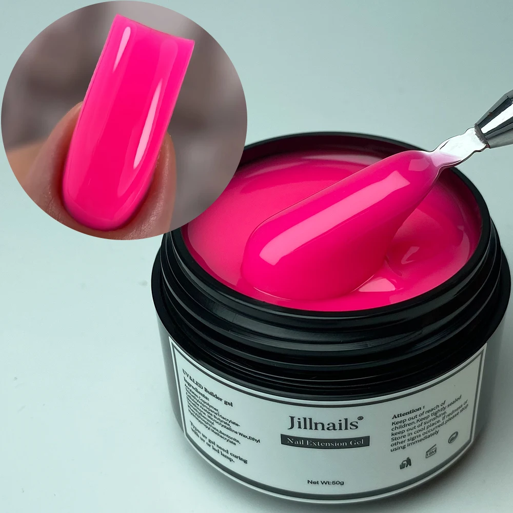 Jillnails Neon Gel Builder 50G/100G Neon Green Pink Orange Red