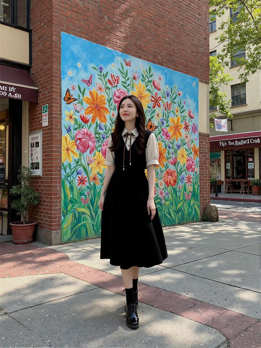 Women'S Long Dresses For Woman Casual Short Sleeve Summer Lace Flounce Ruffles Bow Tie-Up Drawstring Soft Vintage Boho Romantic