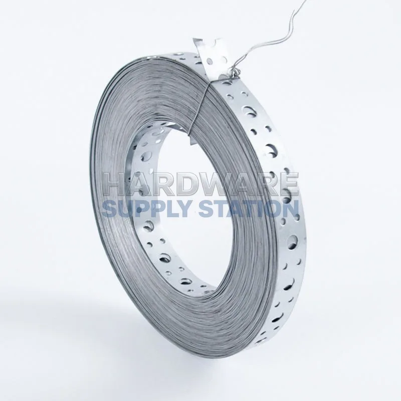 

Ремень для подъема из перфорированного металла с прямым краем, многоразмерная стальная стяжка, промышленный аксессуар для крепления высокой прочности