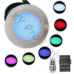 Luz de piscina subaquática LED RGB, IP68 impermeável, luz de paisagem, spotlight exterior e interior, DC12V, 9W, 12W