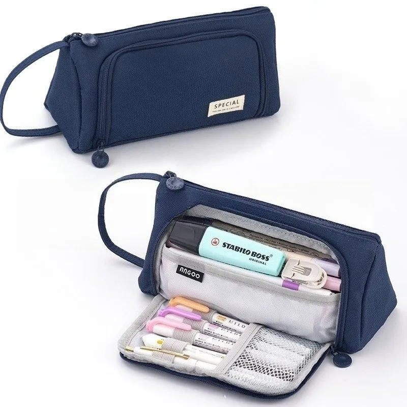 Federmäppchen mit großem Fassungsvermögen, tragbare Stifttasche, Schreibwarentasche für Schule, Teenager, Mädchen, Jungen, Männer und Frauen
