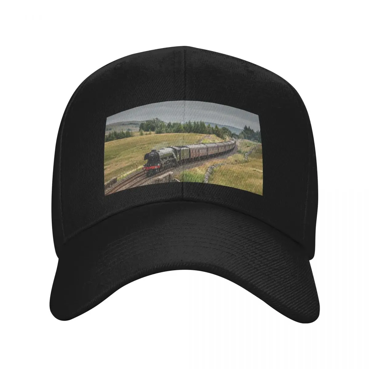 The Flying Scotsman on the Settle to Carlisle Railway Baseball Cap Hip Hop Brand Man cap Hat Man For The Sun Woman Hats Men's