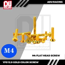ADU RACING YFS 12.9CLASS GOLD COLOR M4 FLAT HEAD SCREW