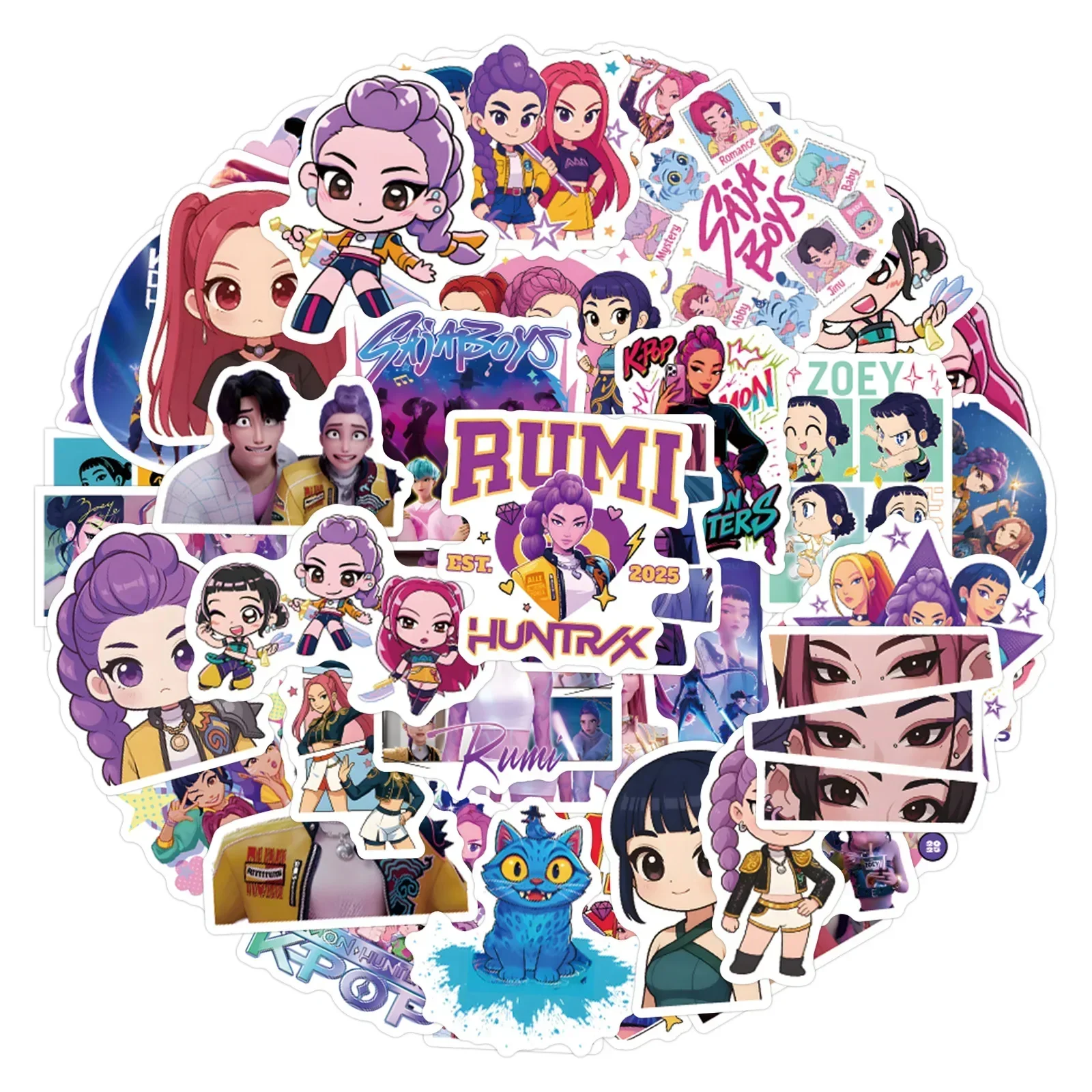 55/110 Stück Anime Mädchen Lumi Mila Zoi Hexenjäger Aufkleber Wasserfest Ästhetisch Y2K DIY-Sticker für Laptop Wasserflasche Handyhülle – Detail 8