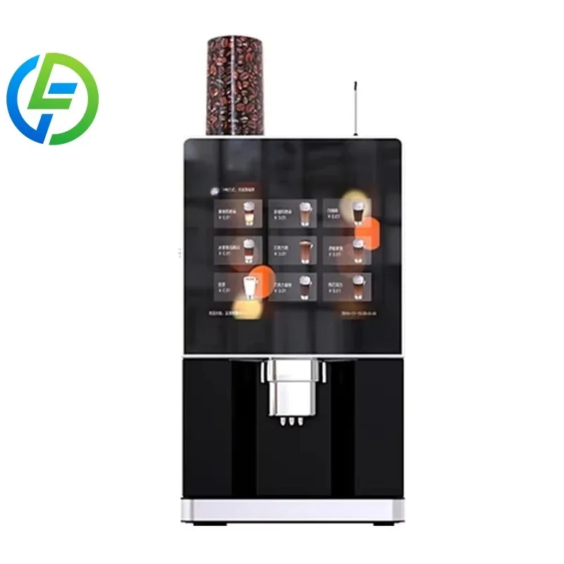 Customized Inch Touch Screen  Table Top Fresh Ground Coffee Vending Machine with Optional Base Cabinet for Office Use Hotel Use