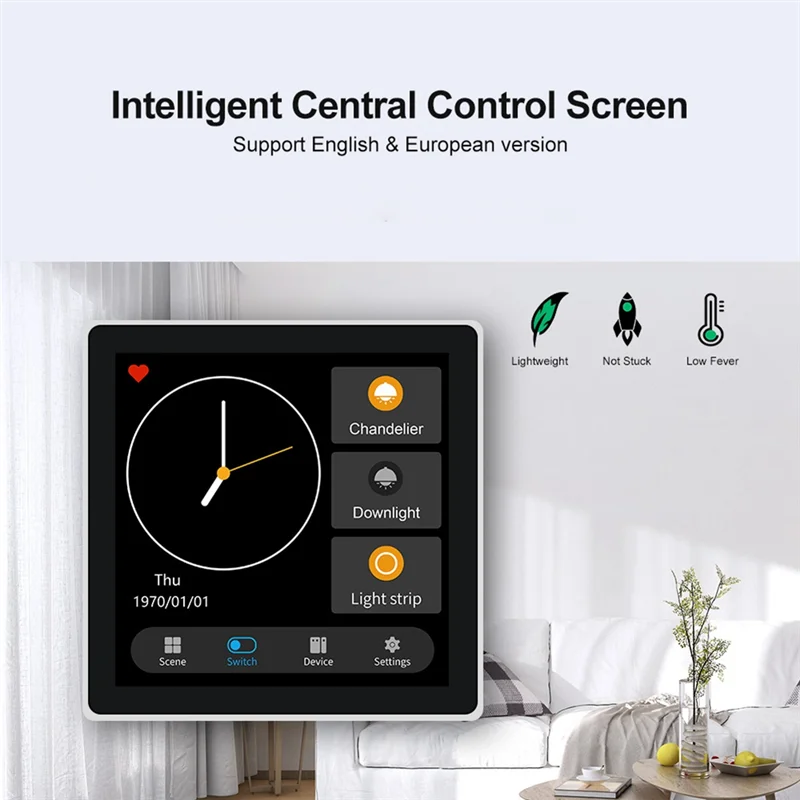 Tuya Zigbee Smart Control Panel Built-In Alexa Skill 4 Inch Touch Multi-Function Central Gateway LCD Home Scene Switch