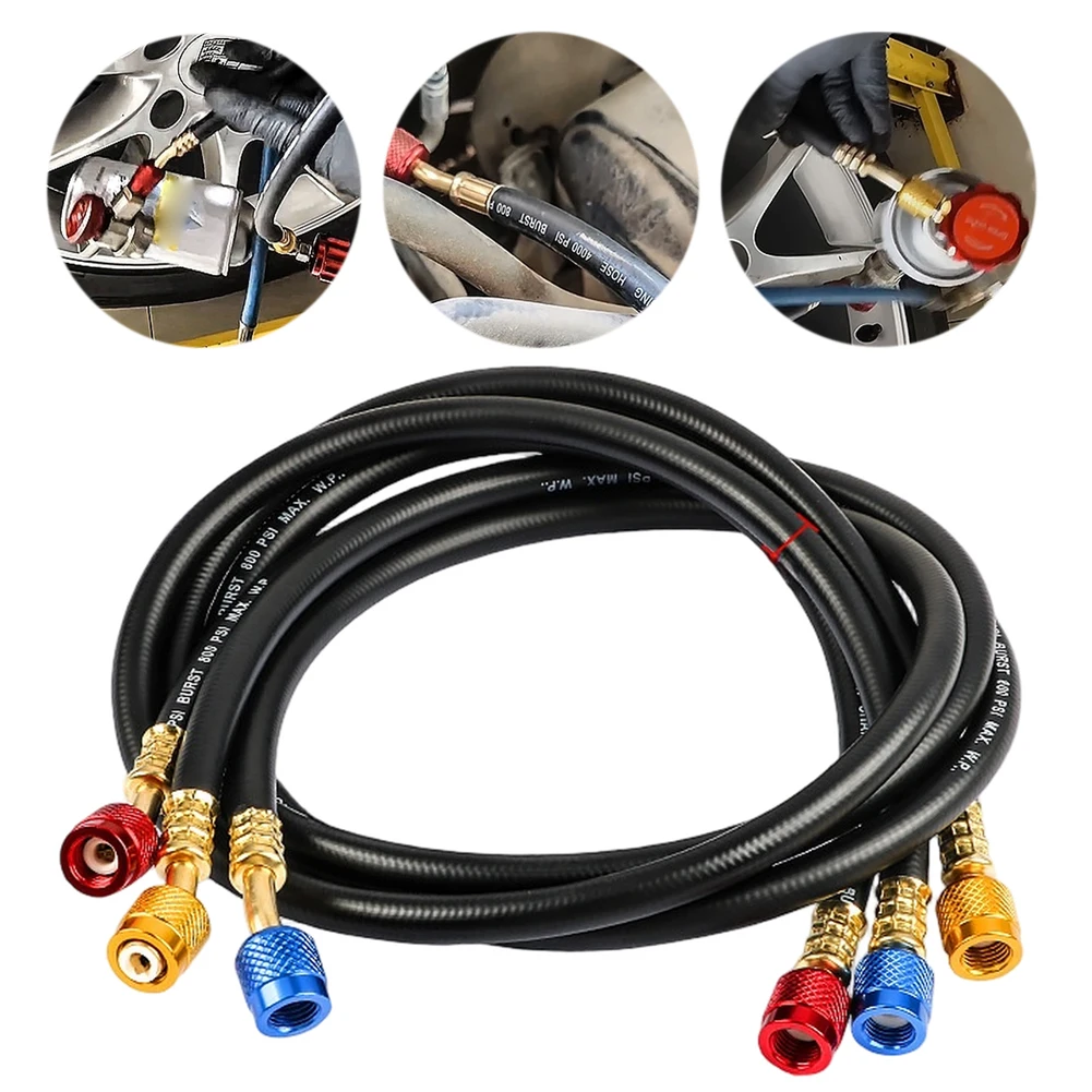 

Fluorinated Charging Hose 1 5 Meter 1 Meter Cooling Agent Charging Hose for R22 R134a R410A 10mm Diameter 4000 PSI