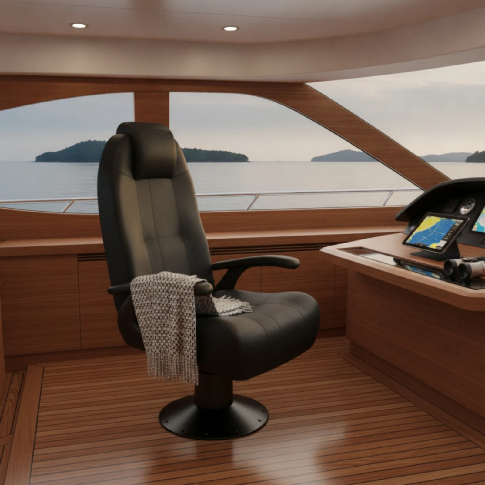 Boat Driver Seat with Armrests Long-Lasting High-Back Boat Seat Helm Chair Supportive Seating Reliable for Anglers