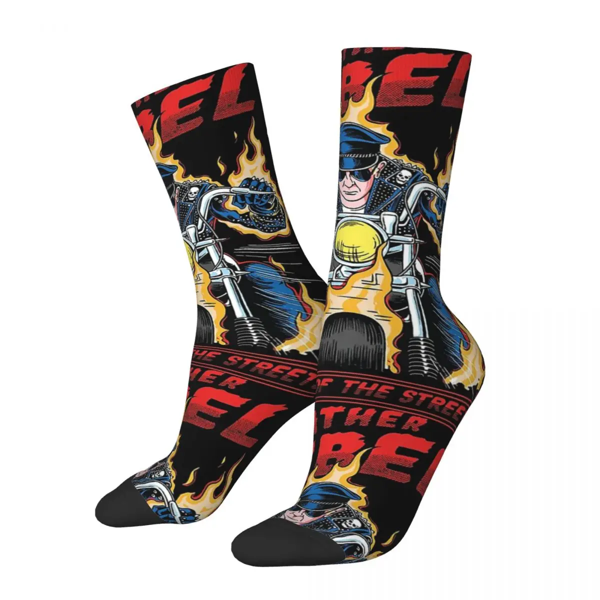 

Leather Rebel Judas Priest Accessories Unisex Winter Socks Outdoor Happy Socks Street Style Crazy Sock